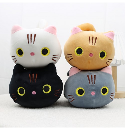 9.05in Cute Cartoon Cat Plush Dolls Stuffed, Soft Animal Kitten Plush Pillow Toys, Cute White Black Cat Gift For Children Girls 9.05in Cute Cartoon Cat Plush Dolls Stuffed, Soft Animal Kitten Plush Pillow Toys, Cute White Black Cat Gift For Children Girls